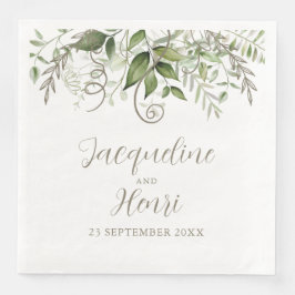 Tropical Greenerity Wedding Serviette