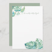 Tropical Greenerity Wedding Vielen Dank Karten (Vorne/Hinten)