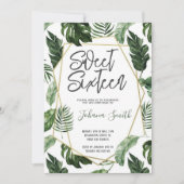 Tropical Greenery 16 . Geburtstag Geburtstag Einladung (Vorderseite)