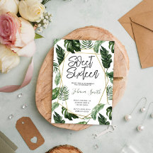 Tropical Greenery 16 . Geburtstag Geburtstag