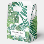 Tropical Greenery Beach Hochzeit in Urlaubsort Geschenkschachtel (Geöffnet)