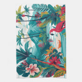 Tropical Greenery Birds Geschirrtuch (Vertikal)