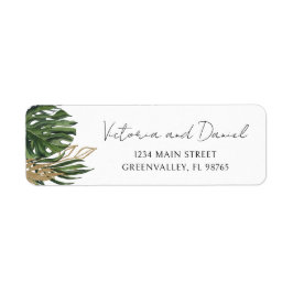 Tropical Greenery Botanical Boho Return Address
