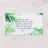 Tropical Greenery botanical Vielen Dank Begleitkarte (Rückseite)