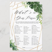 Tropical Greenery Bridal Was ist in Ihrem Spiel (Vorne/Hinten)