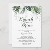 Tropical Greenery Brunch mit Brautdusche Einladung (Vorderseite)
