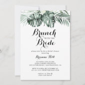 Tropical Greenery Brunch mit Brautdusche Einladung (Vorderseite)