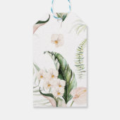 Tropical Greenery Favor Tag Geschenkanhänger (Rückseite)