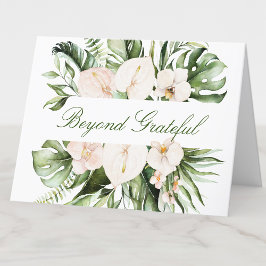 Tropical Greenery Floral Danke Karte