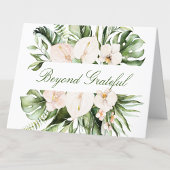 Tropical Greenery Floral Danke Karte
