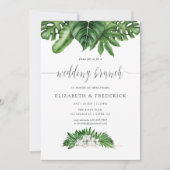 Tropical Greenery Geometric Wedding Brunch Einladu Einladung (Vorderseite)