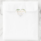 Tropical Greenery Gold Abschluss Vielen Dank Herz-Aufkleber (Tasche)