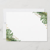 Tropical Greenery Gold Arch Foto Abschluss Dankeskarte (Rückseite)