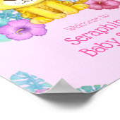 Tropical Greenery Jungle Leopard Babydusche Poster (Ecke)