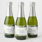 Tropical Greenery Mini Champagne Flasche Etikett (Flaschen)