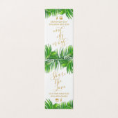 Tropical Greenery Palm Blätter Hashtag Mini Signs (Außenseite Aufgefaltet)