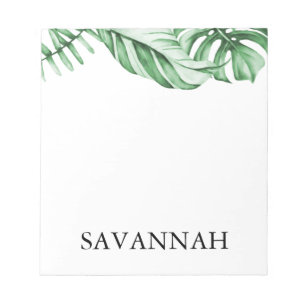 Tropical Greenery Palm Personal Note Pad Notizblock