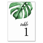 Tropical Greenery Palm Tischnummer (Rückseite)
