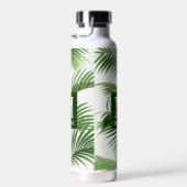 Tropical Greenery Palm Tree Mit Monogramm Trinkflasche (Rechts)