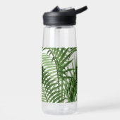 Tropical Greenery Palm Tree Mit Monogramm Trinkflasche (Links)