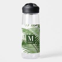 Tropical Greenery Palm Tree Mit Monogramm