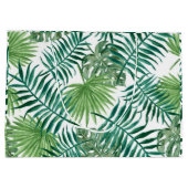 Tropical Greenery Script Name Beach Hochzeit Große Geschenktüte (Rückseite)