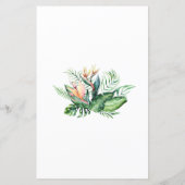 Tropical Greenery Shower Baby ABC Game Card (Rückseite)