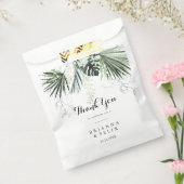 Tropical Greenery White Floral Vielen Dank für Ihr Geschenktütchen (Versiegelt)
