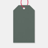 Tropical Greenery White Floral Wedding Vielen Dank Geschenkanhänger (Rückseite)