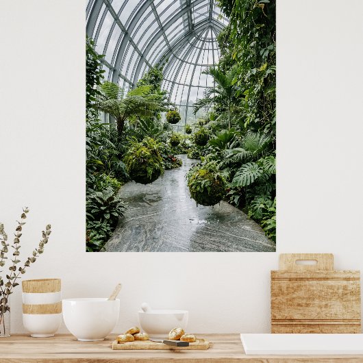 Tropical Greenhouse Jungle Path Poster (Küche)