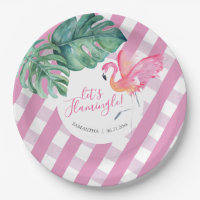 Tropical GRILLEN Baby Shower Watercolor Paper Plat