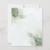 Tropical Grüne Palmen BUDGET-Hochzeit (Rückseite)