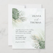 Tropical Grüne Palmen BUDGET-Hochzeit (Vorderseite)
