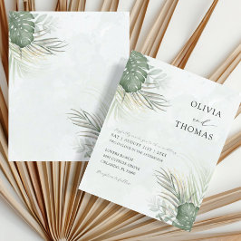 Tropical Grüne Palmen BUDGET-Hochzeit
