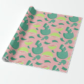 Tropical Guava Fruit and Greenery Pattern Geschenkpapier (Ungerollt)