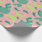 Tropical Guava Fruit and Greenery Pattern Geschenkpapier (Ecke)