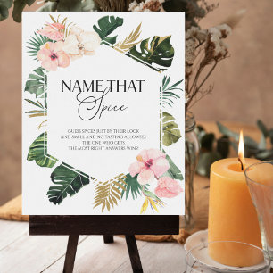Tropical Guess The Spice Brautparty Game Sign Poster