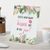 Tropical Guess Wie viele Kisses Game Sign Sockelschild (In SItu)