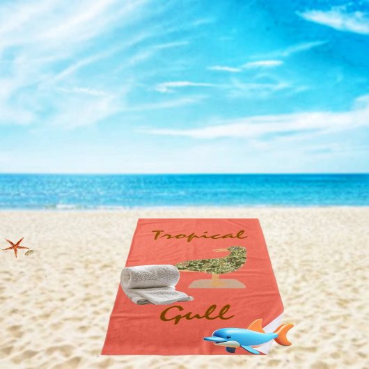 Tropical Gull Beach Towel Strandtuch
