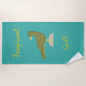 Tropical Gull-Brown Beach Handtuch (Vorderseite)