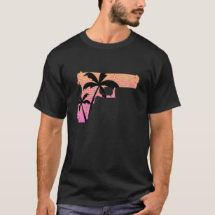 Tropical Gun Firearm Beach Niedlich Hawaiian Aloha T-Shirt