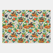 Tropical Halloween Pumpkins Geschenkpapier Set (Vorderseite 3)