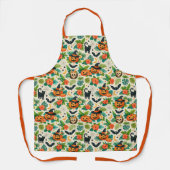 Tropical Halloween Pumpkins Schürze (Vorderseite)