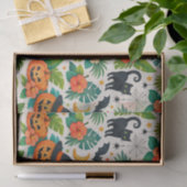 Tropical Halloween Pumpkins Seidenpapier (Geschenk)