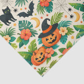 Tropical Halloween Pumpkins Seidenpapier (Ausschnitt)