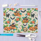 Tropical Halloween Pumpkins Seidenpapier (Handwerk)