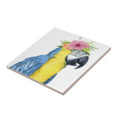 Tropical Halo - Papagei Fliese (Seite)