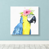 Tropical Halo - Papagei Leinwanddruck (Insitu (Holzboden))