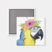 Tropical Halo - Papagei Magnet (Vorderseite/Rückseite)