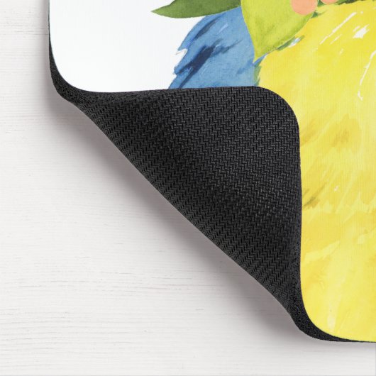 Tropical Halo - Papagei Mousepad (Ecke)
